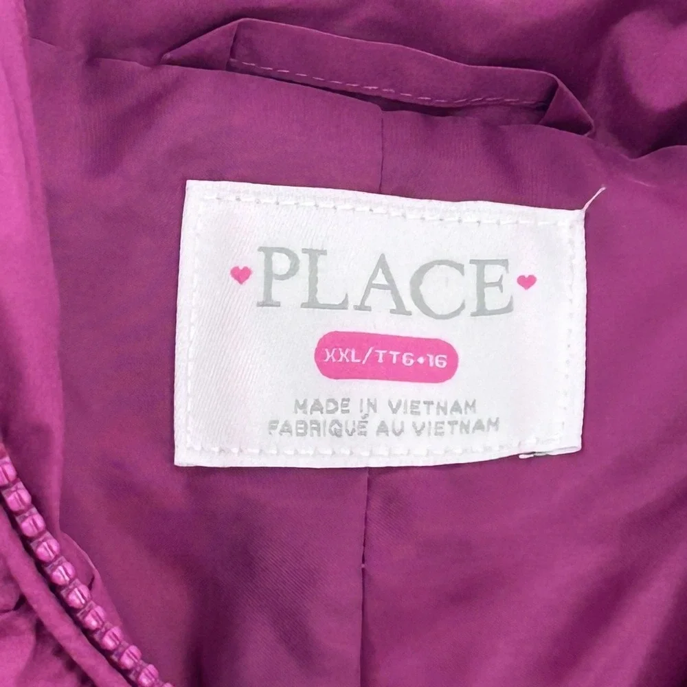Children's‎ Place TCP Girls XXL 16 Puffer Jacket Coat Solid Mauve NEW NWT